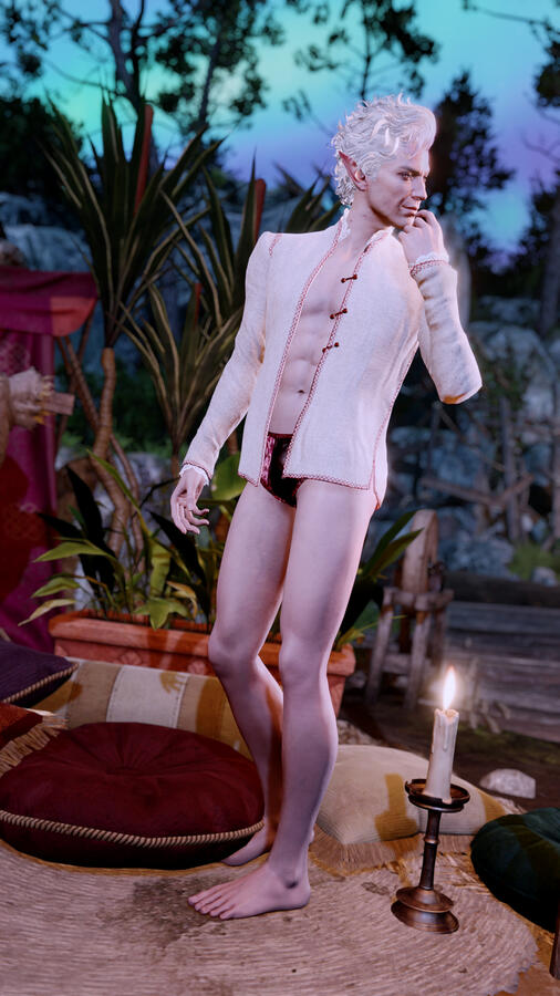 Astarion Opened Shirt and Undies