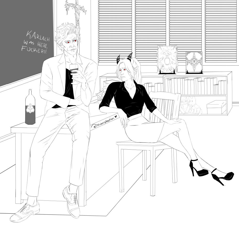 Astarion x Scarlet - Office AU